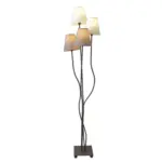 Möbelix Stehlampe Braun/beige Textil Lampenschirm