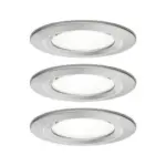 Möbelix Einbauspot Ø 7,8 Cm Alufarben 3-Teilig