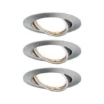 Möbelix Einbauspot Ø 9 Cm Alufarben 3-Teilig Kippbar
