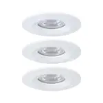 Möbelix Led-deckenleuchte Ø 6,5 Cm 3er-Set Weiß/alufarben Rund