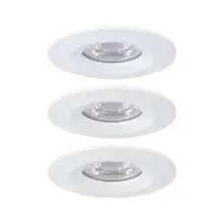 Led-deckenleuchte Ø 6,5 Cm 3er-Set Weiß/alufarben Rund