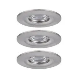 Led-deckenleuchte Ø 6,5 Cm 3er-Set Alufarben Rund