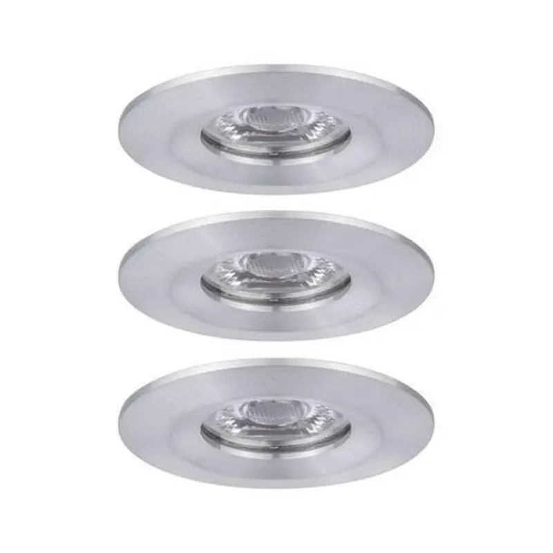 Led-deckenleuchte Ø 6,5 Cm 3er-Set Alufarben Rund