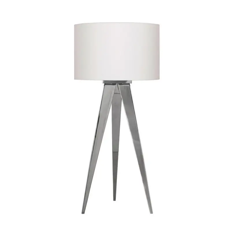 Tischlampe Tripod Chromfarben mit Kippschalter