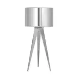 Möbelix Tischlampe Tripod Chromfarben mit Kippschalter