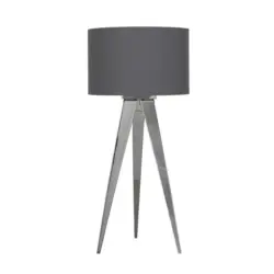 Tischlampe Tripod Chromfarben mit Kippschalter