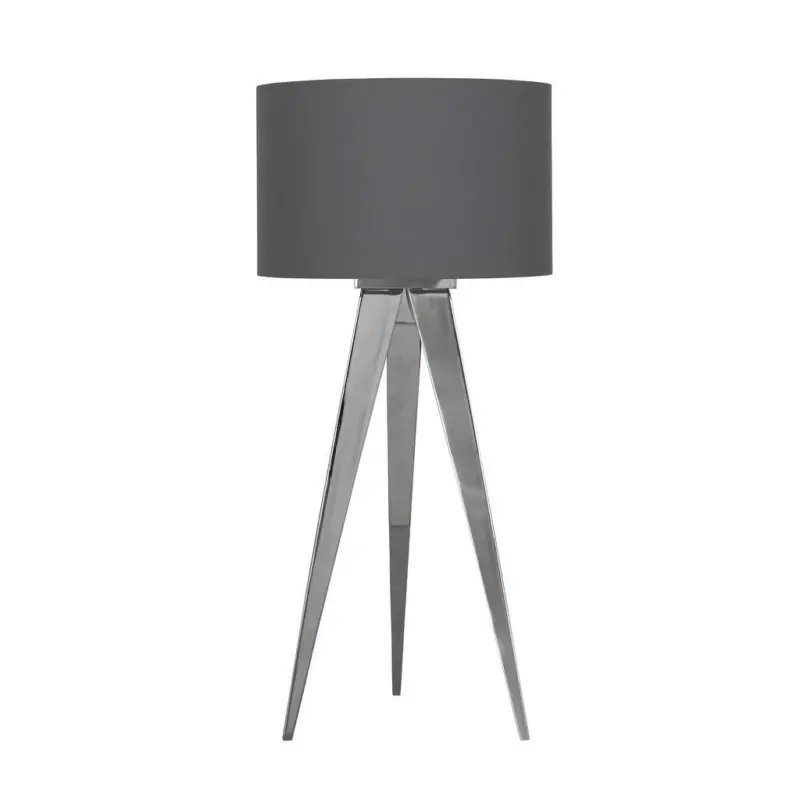 Tischlampe Tripod Chromfarben mit Kippschalter
