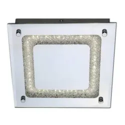 Led-deckenleuchte Thun Ø 24 Cm Quadratisch Mit Kristallglas