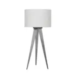 Möbelix Tischlampe Tripod Nickelfarben mit Kippschalter