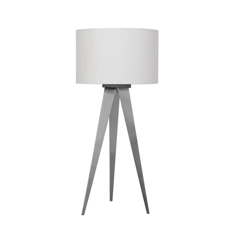 Tischlampe Tripod Nickelfarben mit Kippschalter