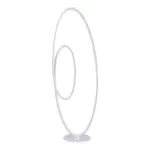 Möbelix LED-Stehlampe dimmbar Weiß Rund, Drehdimmer