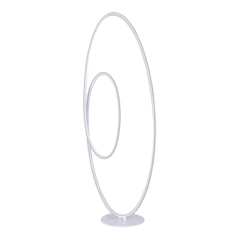 LED-Stehlampe dimmbar Weiß Rund, Drehdimmer