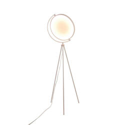LED-Stehlampe Munega Weiß Rund