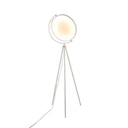 LED-Stehlampe Munega Wei&szlig; Rund