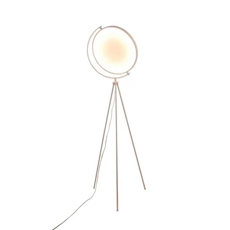 LED-Stehlampe Munega Wei&szlig; Rund