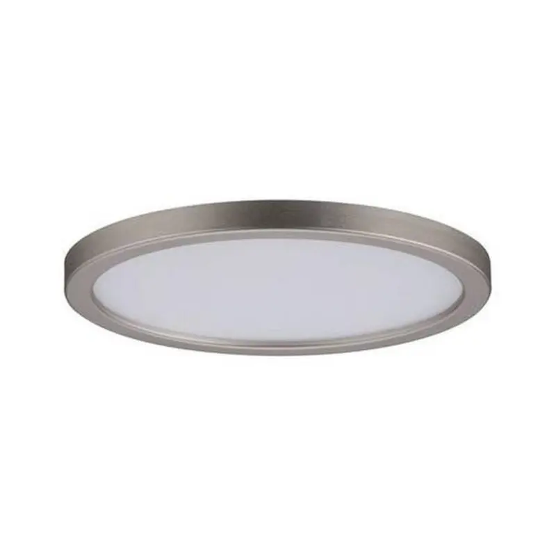 Led-deckenleuchte Ø 12 Cm Nickelfarben Matt Rund