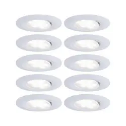 Led-deckenleuchte &Oslash; 9 Cm 10er-Set Schwenkbar Wei&szlig;
