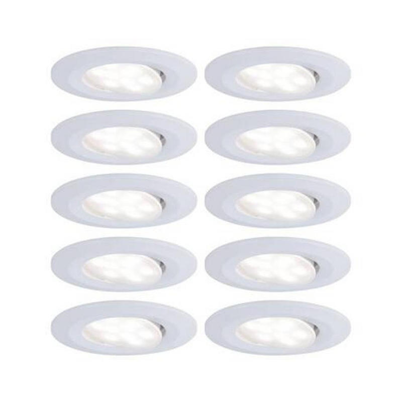 Led-deckenleuchte Ø 9 Cm 10er-Set Schwenkbar Weiß