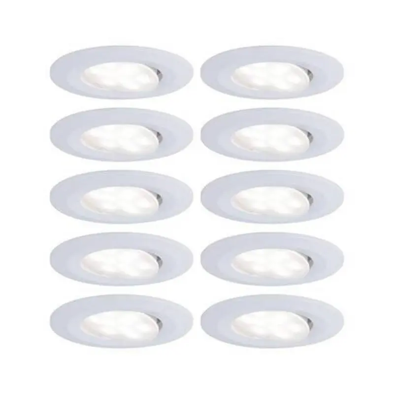 Led-deckenleuchte &Oslash; 9 Cm 10er-Set Schwenkbar Wei&szlig;