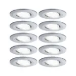 Möbelix Led-deckenleuchte Ø 9 Cm 10er- Set Schwenkbar Chromfarben