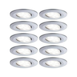 Led-deckenleuchte Ø 9 Cm 10er- Set Schwenkbar Chromfarben