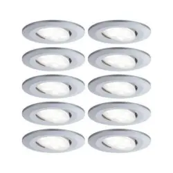 Led-deckenleuchte Ø 9 Cm 10er- Set Schwenkbar Chromfarben