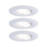 Möbelix LED-Deckenleuchte Calla Ø 9 cm 3er-Set Schwenkbar Weiß Rund