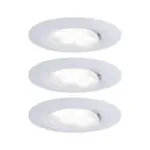 Möbelix Led-deckenleuchte Calla Ø 9 Cm 3er-Set Schwenkbar Weiß Rund