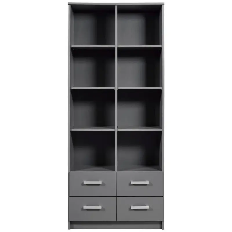 Regal Mit Laden Elenzio B: 40 Cm Graphitfarben