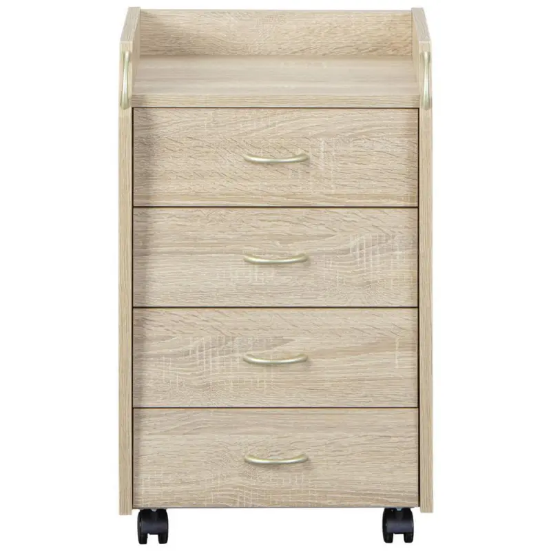 Rollcontainer Eiche Dekor Novi Bxhxt 40x36x65 Cm