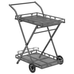 Garten-Servierwagen Toulouse 2 Ablagen Metall Grau B: 69 cm