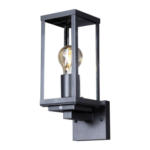 Möbelix Außenwandleuchte 60 Watt Glas Aluminium, Wandmontage