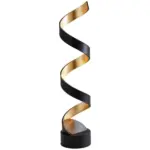 Möbelix Tischlampe Helix Schwarz/ Goldfarben