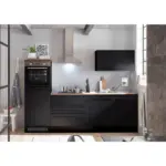 Möbelix Küchenzeile Jazz 6 Ohne Geräte 260 Cm Schwarz