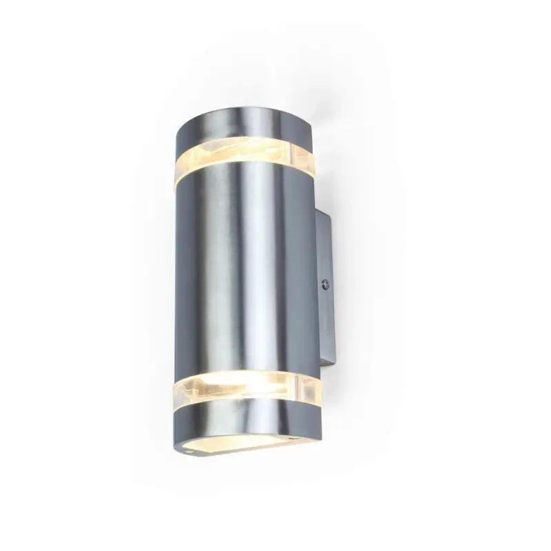 Außenwandleuchte Focus 35w Glas Edelstahl, Wandmontage