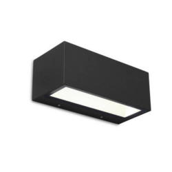 Außenwandleuchte Gemini 20w Glas Aluminium, Wandmontage