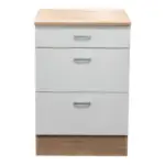 Möbelix Küchenunterschrank Andy 60 cm Eiche/Weiß mit Laden