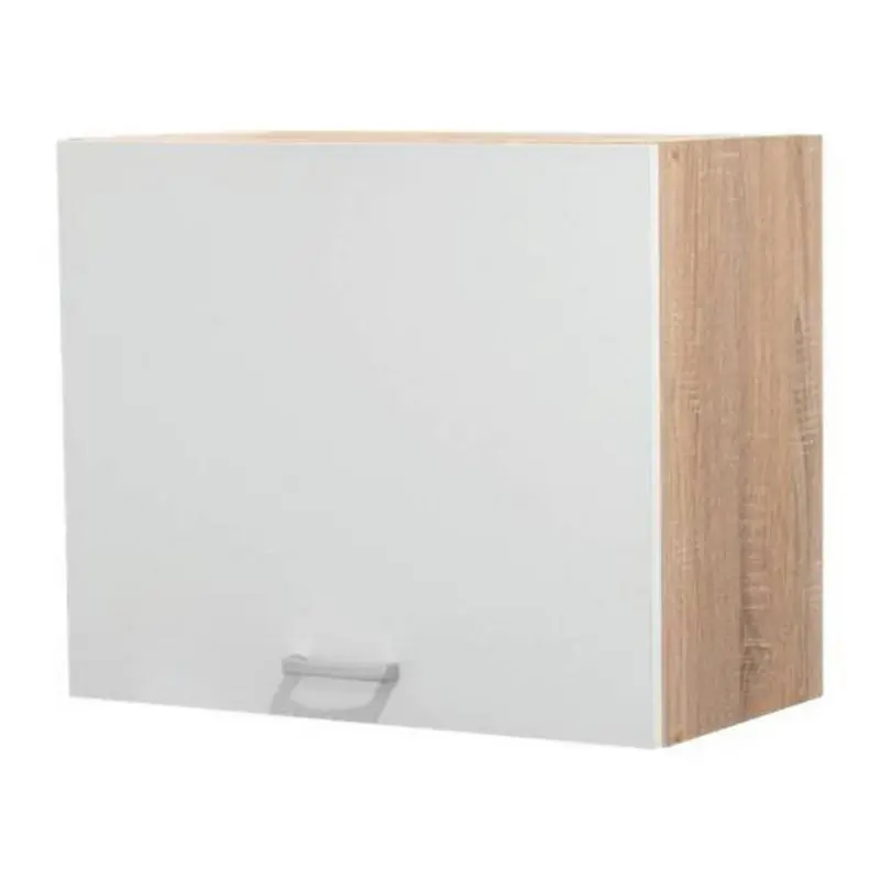 Küchenoberschrank Andy 60 cm Weiß/Eiche Dekor 1 Drehtür