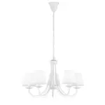 Möbelix Hängeleuchte Cortez H: 150 Cm 5-Flammig, Kronleuchter Weiß