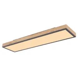 LED-Deckenleuchte Henry L: 80 cm, 1-Flammig, mit Holz