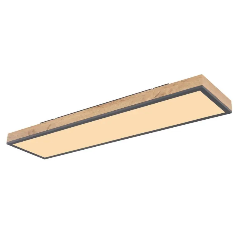 LED-Deckenleuchte Henry L: 80 cm, 1-Flammig, mit Holz