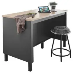 Kücheninsel Bilberry Anthrazit /eiche Dekor 138x90x75cm