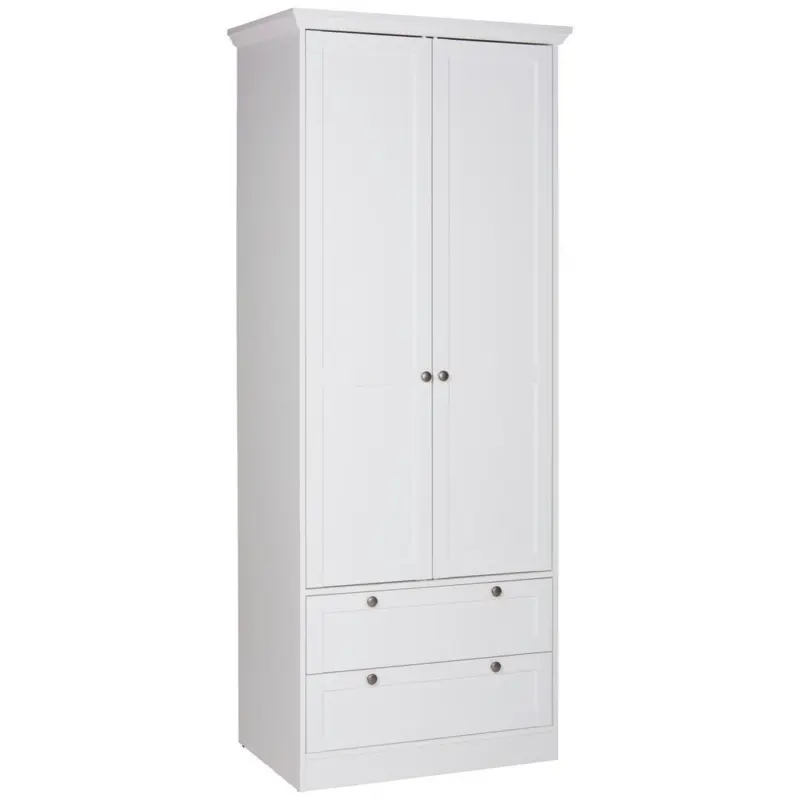 Kleiderschrank Mit Schubladen 80cm Landwood 14 Weiß