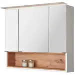 Möbelix Spiegelschrank Mura mit Led 3-Türig BxHxT 80x71x26 cm