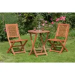 Möbelix Gartensessel 2er-Set Klappbar Cordoba Echtholz