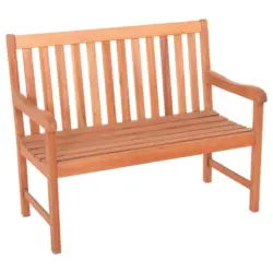 Gartenbank Echtholz 2-sitzer Santos Mit R&uuml;ckenlehne