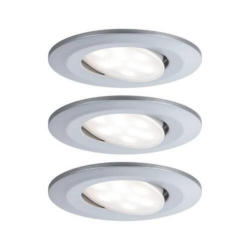 LED-Deckenleuchte Ø 9 cm 3er-Set Chromfarben Rund