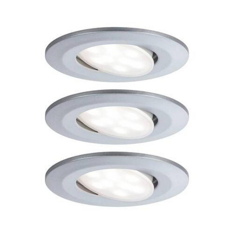 LED-Deckenleuchte Ø 9 cm 3er-Set Chromfarben Rund