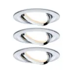 M&ouml;belix LED-Deckenleuchte 3er-Set &Oslash; 8,4 cm, 3-Flammig, Rund