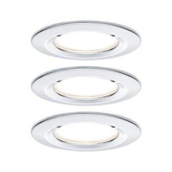 Led-deckenleuchte Ø 7,8 Cm 3er-Set Alufarben Rund